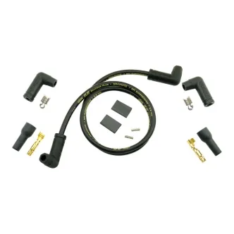 Accel 8.8mm Spark Plug Wire Set 90 Degree Angle Plug Boots in Black Finish For Pre-1999 Style Coil Models (ARM272029)
