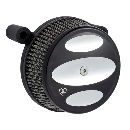 Arlen Ness Scalloped Stage 1 Big Sucker Air Cleaner Kit In Black With Synthetic Filter For Harley Davidson 2016-2017 Softail, 2017 FXDLS & 2008-2016 Touring/Trike Models (E-Throttle) (50-863)