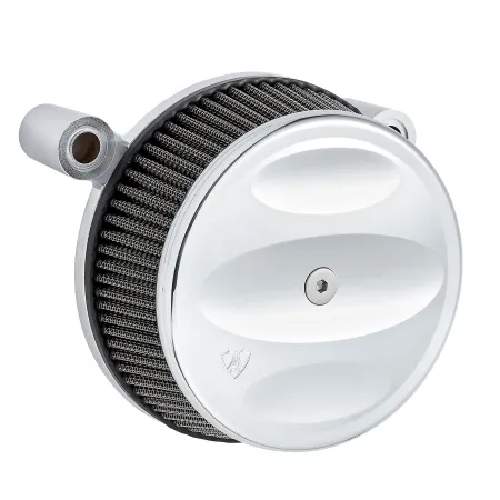 Arlen Ness Scalloped Stage 1 Big Sucker Air Cleaner Kit In Chrome With Synthetic Filter For Harley Davidson 1993-1999 Dyna, Softail & Touring Models (50-861)