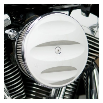 Arlen Ness Stage 2 Scalloped Billet Sucker Air Filter Kit In Chrome For Harley Davidson 2001-2015 Softail, 1999-2017 Dyna (Excl. 2017 FXDLS) & 2002-2007 FLT/Touring Models (50-868)