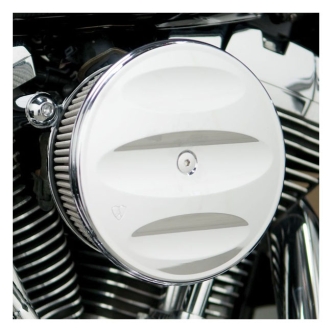 Arlen Ness Stage 2 Scalloped Billet Sucker Air Filter Kit In Chrome For Harley Davidson 1999-2001 FLT Models With Magneti Marelli Fuel Injection (50-870)