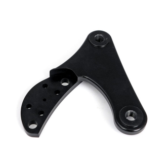 Kustom Tech 2 Piston Caliper Mounting Bracket Front For Right Side In Black For Harley Davidson 1984-1999 Evo Big Twin Models With 39mm & 41mm Showa Forks (03-077)
