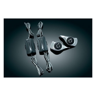 Kuryakyn Tweeter Dash Pods In Chrome For Harley Davidson 1998-2013 FLHT, FLHX & Trike Models (881)