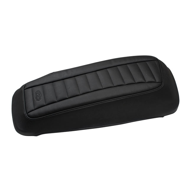 Mustang Vinyl Deluxe Saddlebag Lid Covers in Black Finish For 20142021