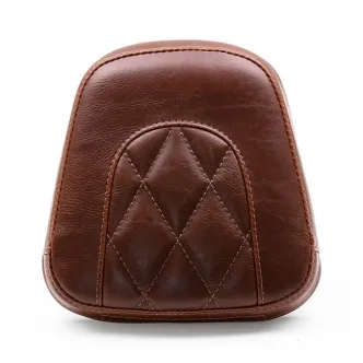 Mustang Diamond Stitch Vintage Sissy Bar Back Pad in Brown For 2011-2013 FXS Blackline, 2012-2017 FLS, FLSS Softail Slim Models (76759)