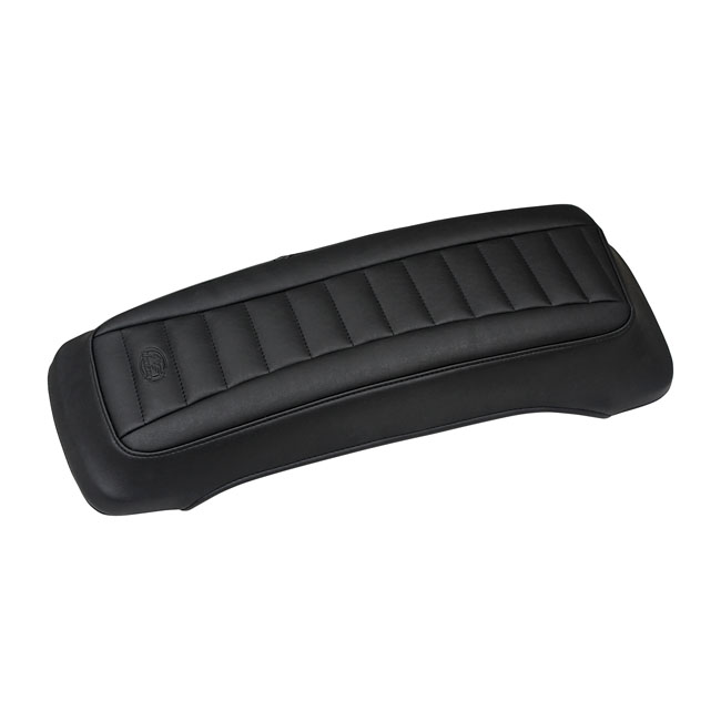 Mustang Deluxe Style Vinyl Saddlebag Lid Covers in Black Finish For