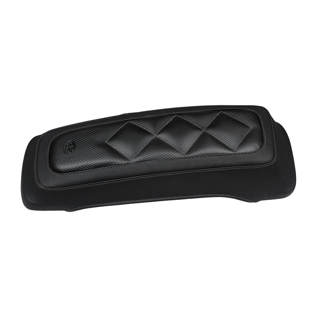 Mustang Carbon Diamond Style Vinyl Saddlebag Lid Covers in Black Finish