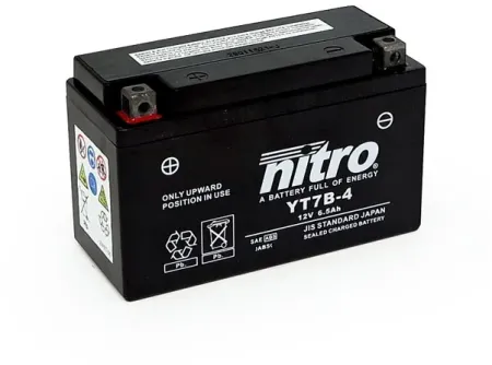 Nitro Sealed YT7B-4 Agm Battery (NT7B-4 SLA)