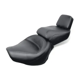 Mustang Wide Touring Vintage Seat Plain Black For Yamaha 1984-1999 Viagro 700/750/1000/1100 Models (75244)