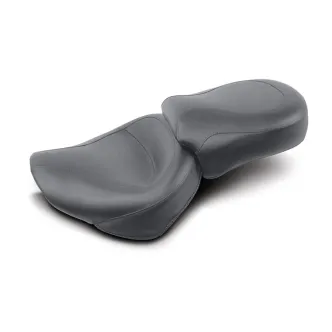 Mustang 2-Piece Wide Touring Vintage Seat Plain Black For Suzuki 1997-2005 VZ800 Marauder Models (75818)