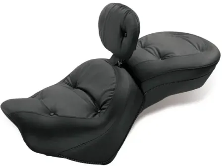 Mustang 1 Piece Wide Touring Regal Seat In Black For Yamaha 1999-2013 Venture Models (79618)