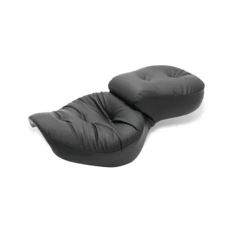 Mustang 1-Piece Wide Touring 2-Up Regal Seat In Plain Black For Honda 2000-2008 VT1100 Sabre, 1997-2008 Spirit, 1987-1997 Shadow & 1995-2001 Ace Models (75019)