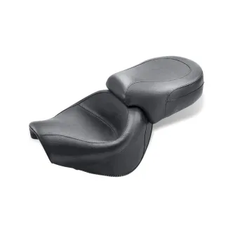 Mustang 2-Piece Wide Touring Vintage Seat Plain Black For Honda 1998-2003 VT750 Ace Models (75001)