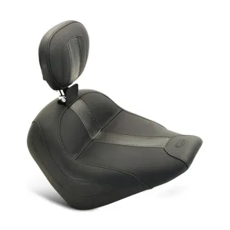 Mustang Standard Touring Solo Seat With Drivers Backrest For Indian 2016-2021 Scout Sixty & 2015-2021 Scout Models (79507)