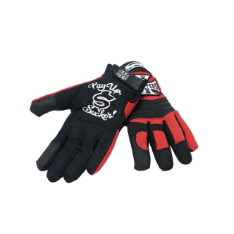 West Coast Choppers Riding Gloves Black/Red Size Small (ARM802665)