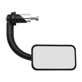 Biltwell Utility Mirror Rectangle Bar End Mirror In Black For 1 Inch Handlebar - Single Mirror (6502-301-101)