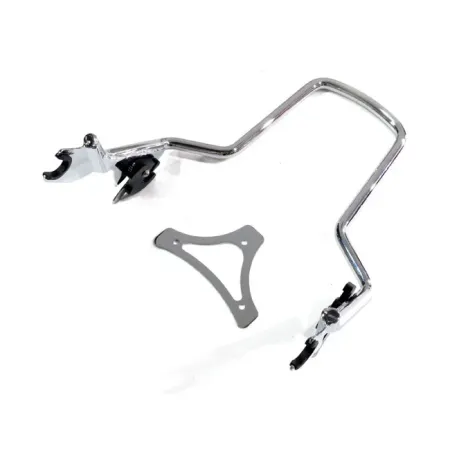 Doss Sissy Bar & Side Plate Kit 12.5 Inch (Stock Height) In Chrome For 2009-2021 Touring Models (81027)