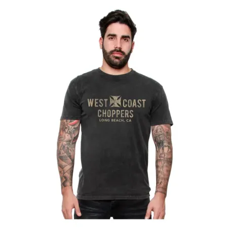 West Coast Choppers Eagle Vintage T-shirt Black Size Large (WCCTS132727ZWL)