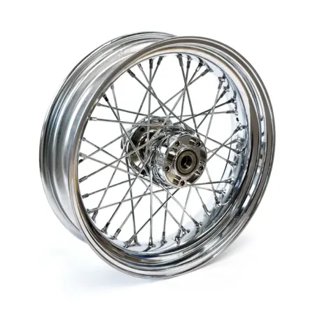 Doss 40 Spoked 4.50 x 17 Rear Wheel In Chrome For Harley Davidson 2012-2017 FXD & FXDWG Models With ABS (64549)