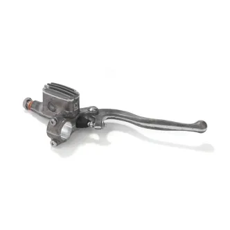 Kustom Tech Classic Handlebar Master Cylinder With Oil Level Glass Inspection 14mm TUV Approved In Raw Finish For 1 Inch Handlebars (20-645)