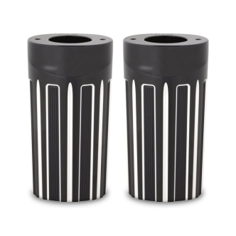 Arlen Ness 10 Gauge Fork Boots In Contrast Cut For Harley Davidson 1999-2013 FLT/Touring Models With Fat Tyre (20-067)