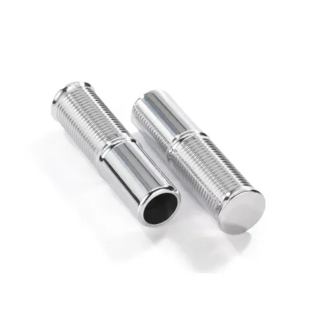 Kustom Tech 1 Inch FL Handlebar Grip Set With Internal Throttle in Polished Aluminium Finish For Kustom Tech Internal Throttle P/N: 04-004 (06-310)