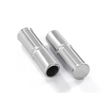 Kustom Tech 1 Inch FL Handlebar Grip Set With Internal Throttle in Satin Aluminium Finish For Kustom Tech Internal Throttle P/N: 04-004 (06-311)