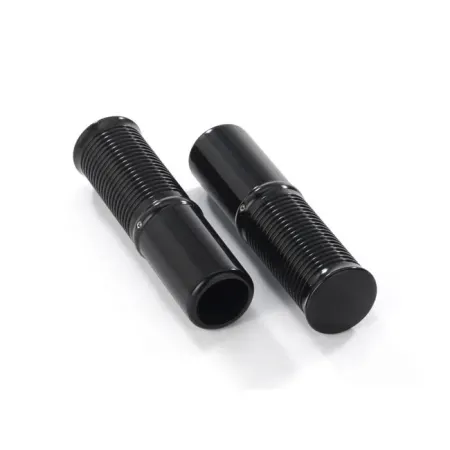 Kustom Tech 1 Inch FL Handlebar Grip Set With Internal Throttle in Black Anodised Aluminium Finish For Kustom Tech Internal Throttle P/N: 04-004 (06-312)