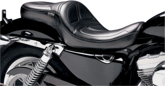 Le Pera Maverick Foam 2-Up Seat 13.5 Inch Rider Width in Black For 2004-2020 XL Sportster (Excluding 2007-2009 XL) With 4.5 Gallon Fuel Tank Models (LC-916)