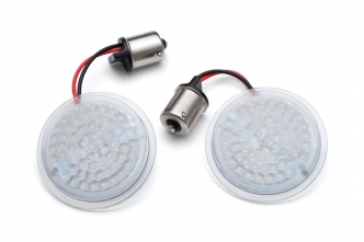 Kuryakyn Luminez LED Rear Amber Turn Signal Inserts For 2002-2023 Touring, 2000-2023 Softail, 2001-2017 Dyna & 2002-2020 XL Sportster Models (2936)