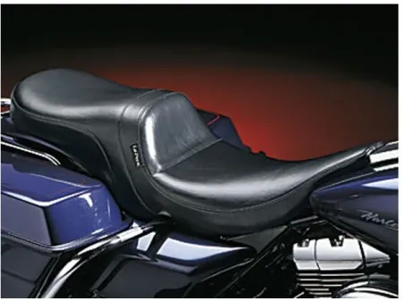 Le Pera Daytona Smooth Foam 2-Up Seat 13 Inch Rider Width in Black For 2002-2007 FLT Models (Excluding FLHR, FLHX) (LH-567)