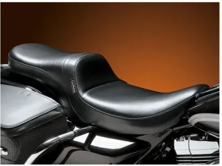 Le Pera Daytona Smooth Foam 2-Up Seat 12 Inch Rider Width in Black For 2008-2023 Touring Models (LK-567)