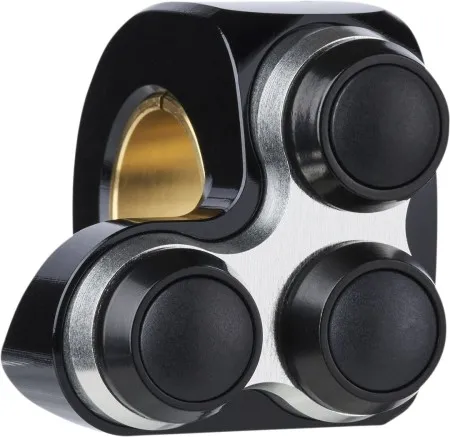 Motogadget Right Side 3 Button MO Switch Basic With Silver Inlay in Black Finish For 1 Inch Or 7/8 Inch Diameter Handlebars (4004023)