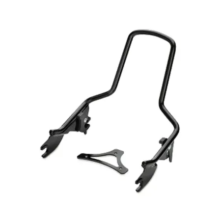 Doss Sissy Bar & Side Plate Kit 12.5 Inch (Stock Height) In Black For 2009-2021 Touring Models (80196)