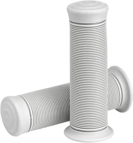 Biltwell 1 Inch Kung Fu TPV Grips in White Finish (6701-0201)