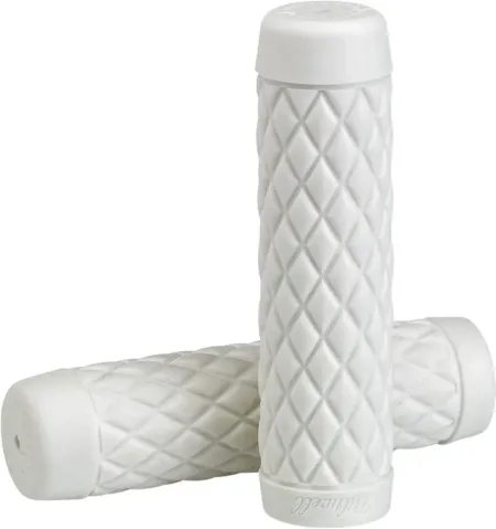 Biltwell 7/8 Inch Torker TPV Grips in White Finish (6705-0278)