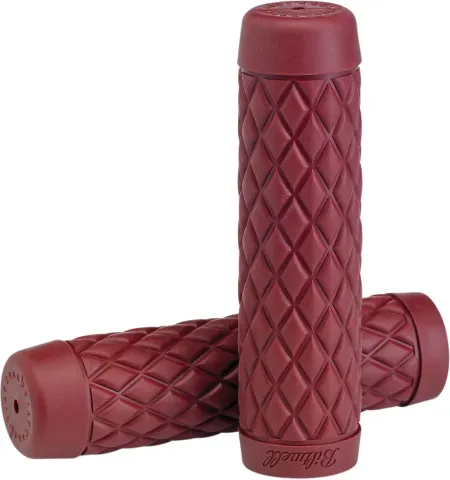 Biltwell 7/8 Inch Torker TPV Grips In Oxblood Finish (6705-0378)