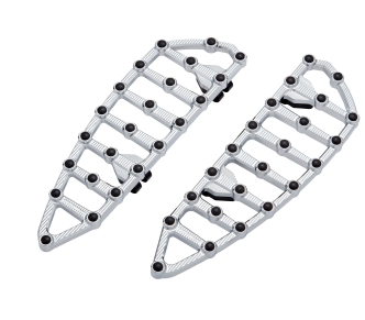 Arlen Ness MX Driver Floorboards In Chrome For Harley Davidson 2018-2023 M8 Softail Models (410-008)