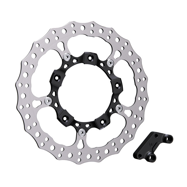 Arlen Ness 14 Inch Right Front Billet Big Brake Rotor In Black For