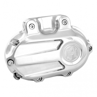 Performance Machine Scallop 6 Speed Hydraulic Clutch Transmission End Cover in Chrome Finish For 2006-2017 Dyna, 2007-2017 Softail, 2007-2013 Touring, 2014-2016 FLHR/C Touring Without Fairing Models (0066-2023-CH)