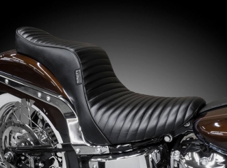 Le Pera Cherokee 2 Up Pleated Seat For Harley Davidson 2018-2023 Softail FXLR/FXLRS Low Rider & FLSB Sport Glide Models (LYR-020PT)