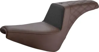 Saddlemen Pro Series Unknown Industries Performance Gripper Seat In Brown For Harley Davidson 2018-2023 FXBB Streetbob & FXST Standard Models (UN18-30-173BR)