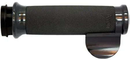Avon Custom Contour Grips in Black With Throttle Assist For 2008-2023 Harley Davidson Electronic Throttle Models (CC-86-AN-BO-FLY)