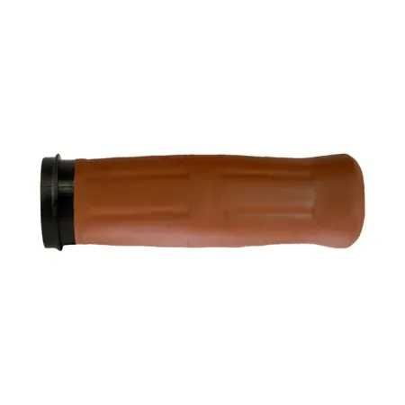 Avon Old School Coke Bottle Look Grips In Tan For 2008-2023 Harley Davidson Electronic Throttle Models (OLD-69-TAN-FLY)
