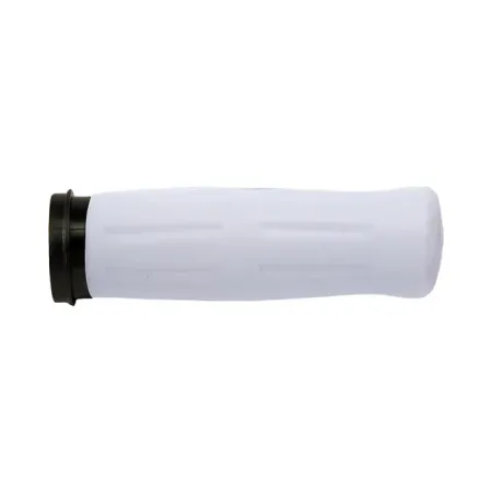 Avon Old School Coke Bottle Look Grips White For 2008-2023 Harley Davidson Electronic Throttle Models (OLD-69-WHITE-FL)