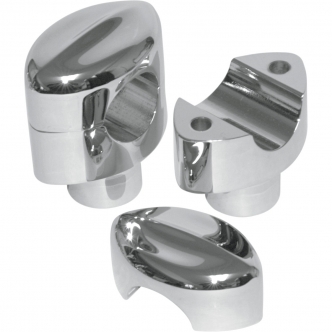 La Choppers 1.5 Inch Smooth Risers in Chrome Finish For 1 Inch Handlebars (LA-7402-01)