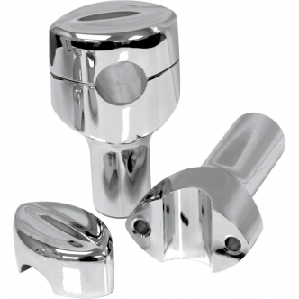 La Choppers 3 Inch Smooth Risers in Chrome Finish For 1 Inch Handlebars (LA-7402-03)