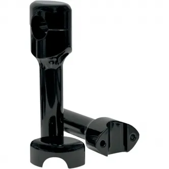 La Choppers 6 Inch Smooth Risers in Black Finish For 1 Inch Handlebars (LA-7402-06B)
