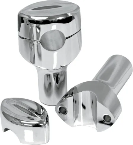La Choppers 3 Inch Mohawk Risers in Chrome Finish For 1-1/4 Inch Handlebars (LA-7404-03)