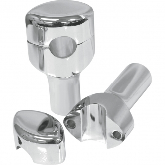 La Choppers 3 Inch Smooth Risers in Chrome Finish For 1-1/4 Inch Handlebars (LA-7406-03)